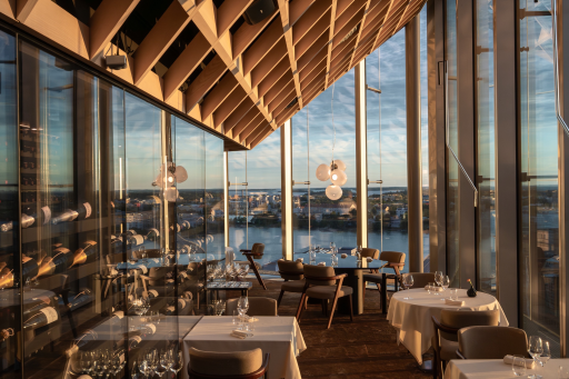 Enjoy glass of wine or a stunning dinner with sea views
